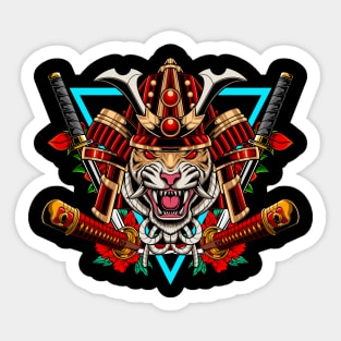 Tiger Samurai Sticker